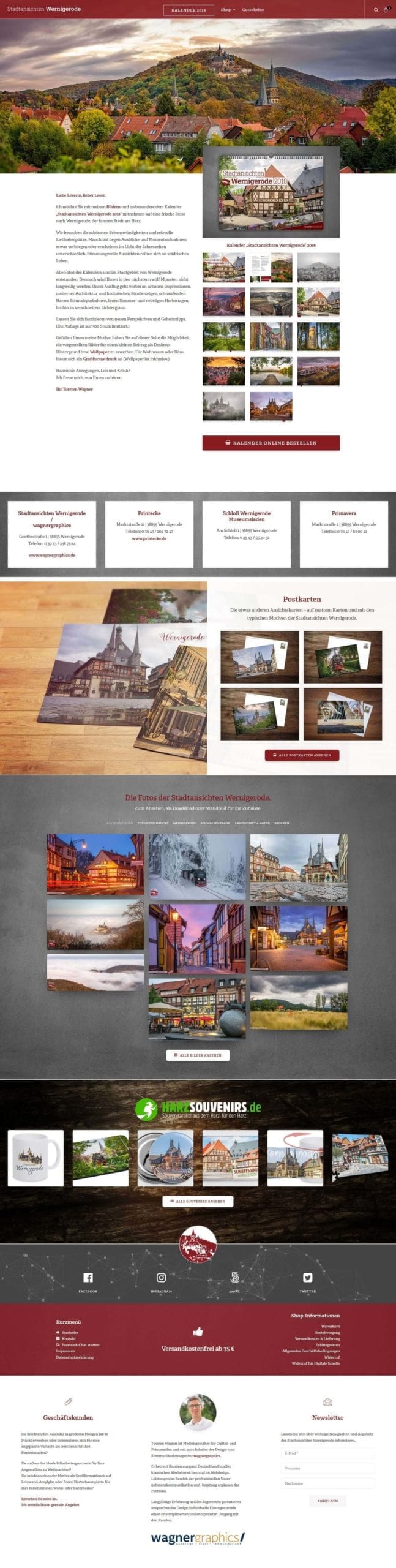 Webdesign für Stadtansichten Wernigerode