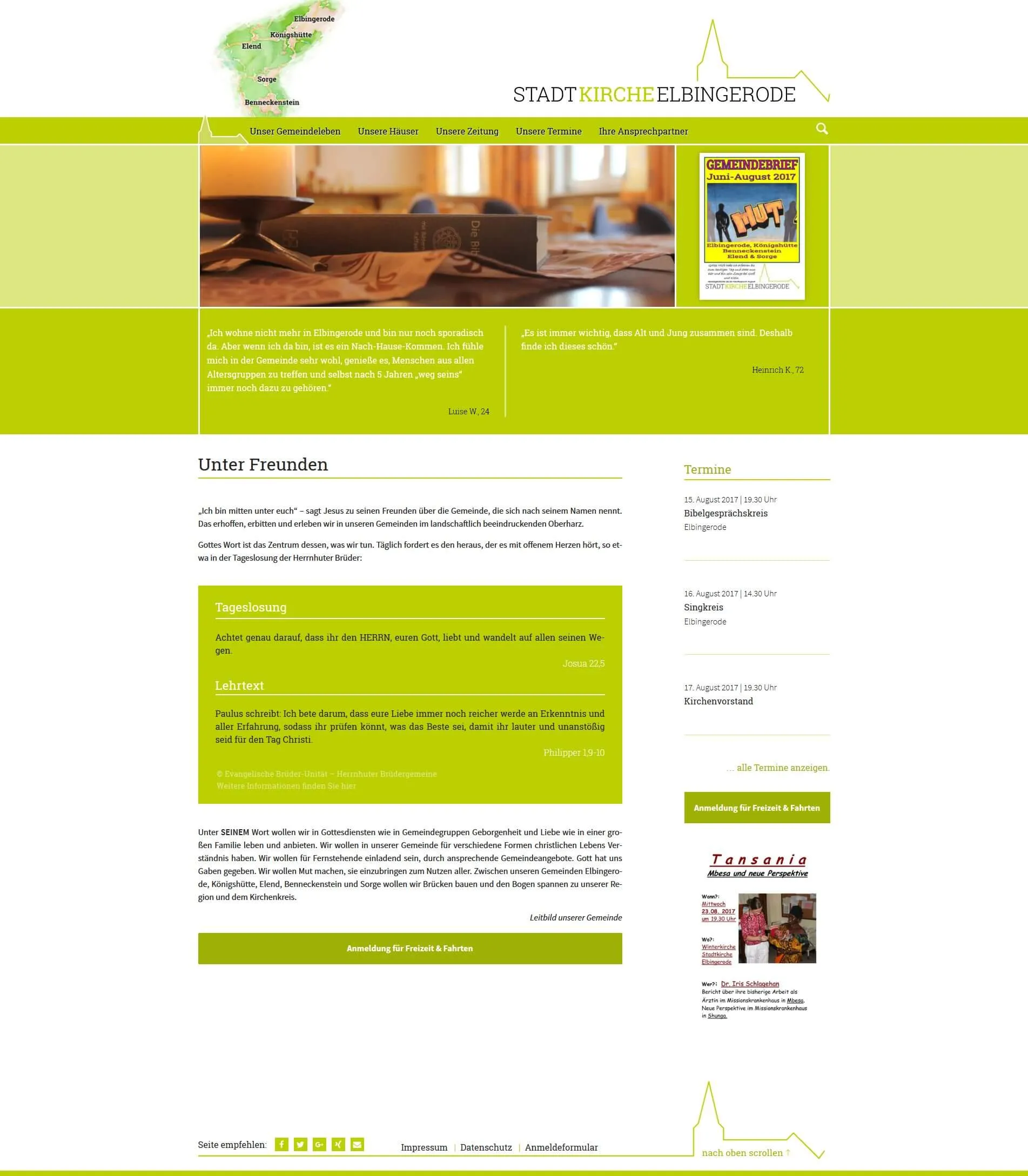 Webdesign | Stadtkirche Elbingerode