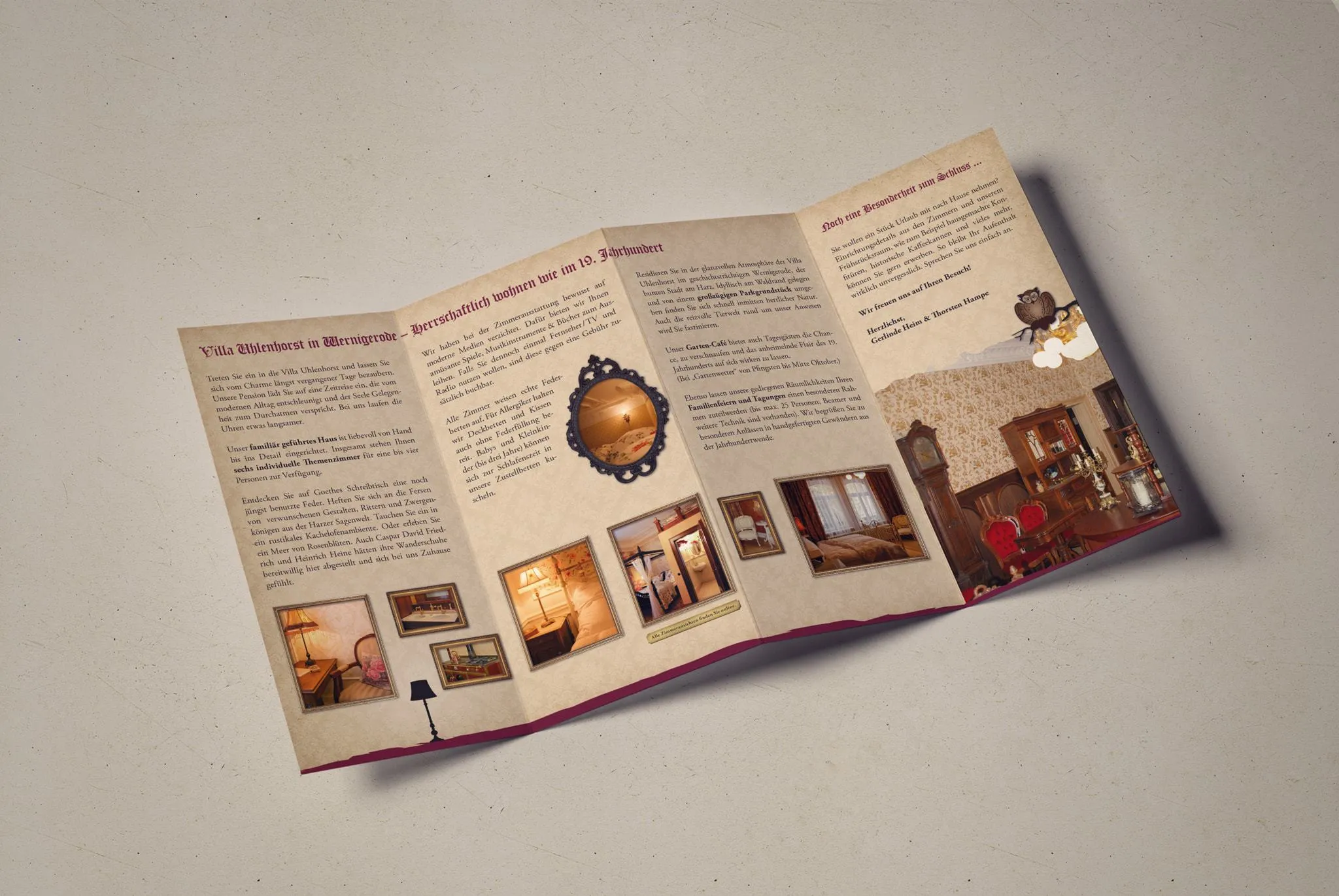 Flyer im Altarfalz | Villa Uhlenhorst, Wernigerode