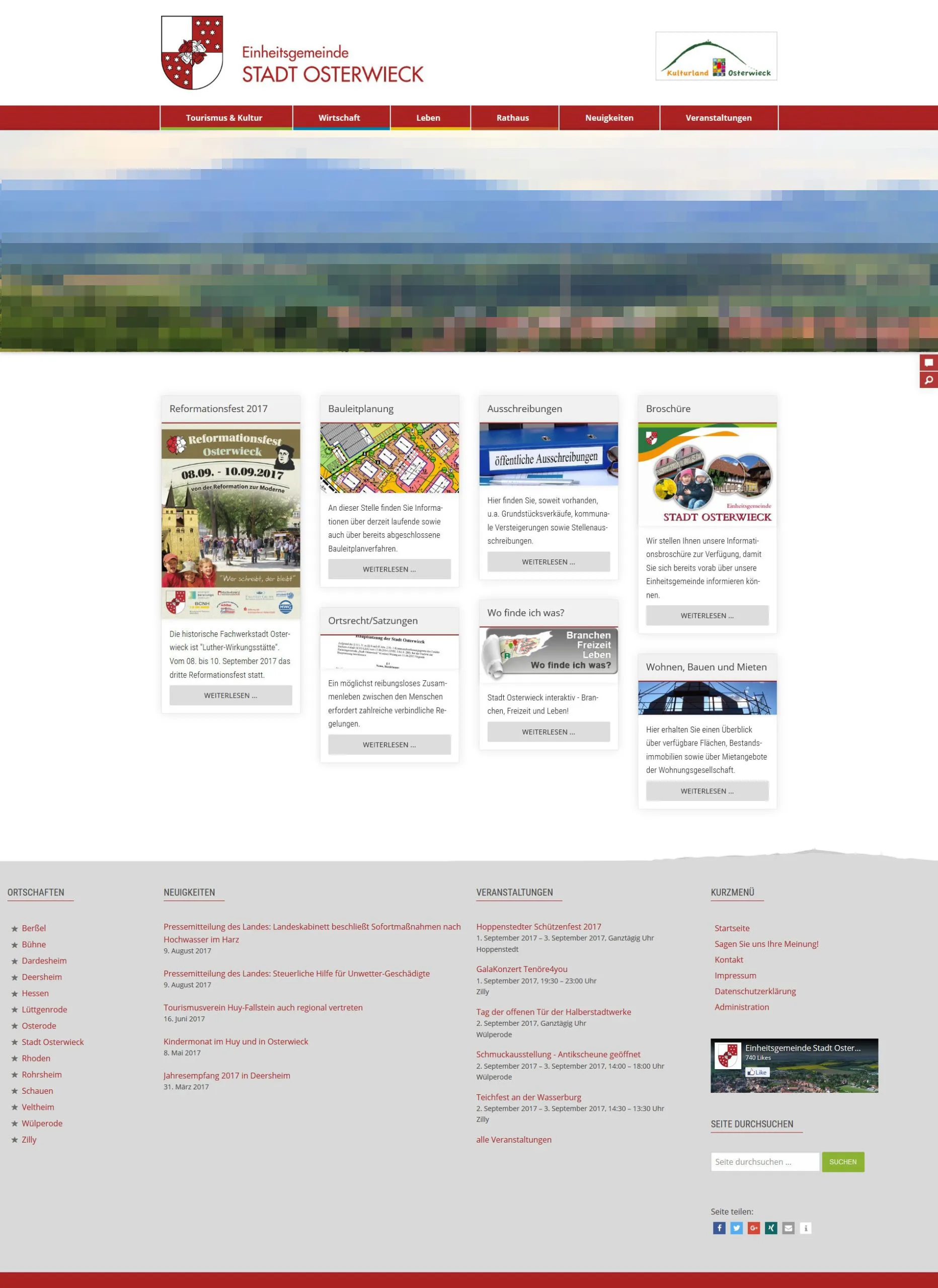 Webseite der Einheitsgemeinde Stadt Osterwieck_www.stadt-osterwieck.de