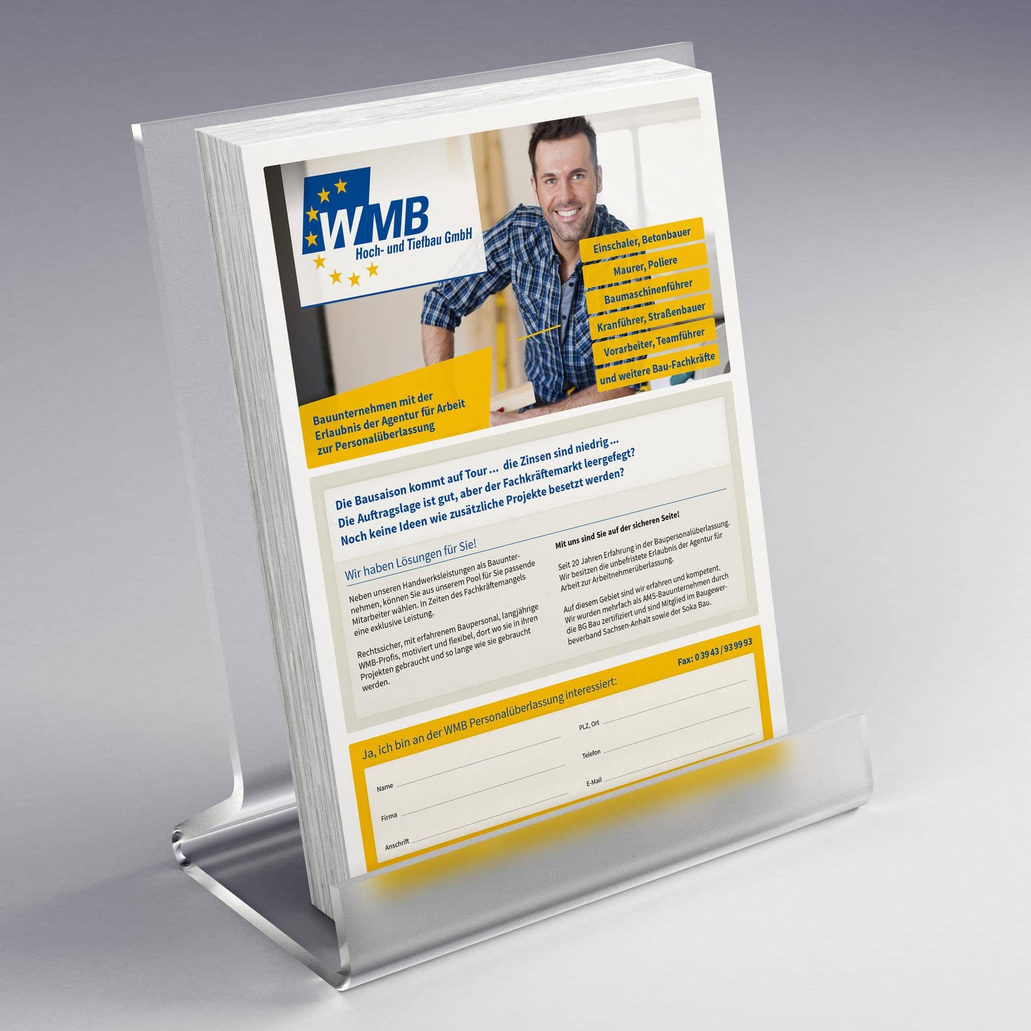 Flyer WMB Hoch- und Tiefbau, Reddeber